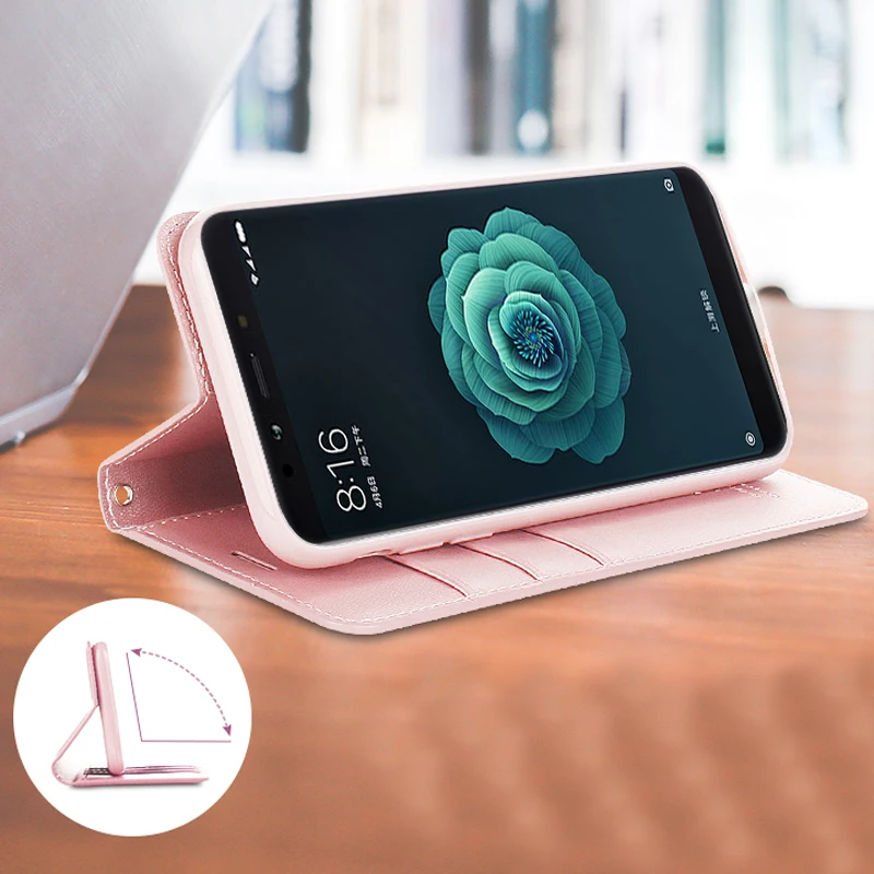 Hanman для Xiaomi mi A2 Книга Бизнес Стиль Ретро Овчина кожаный бумажник задняя крышка чехол с подставкой держатель Слот для карт для mi 6X