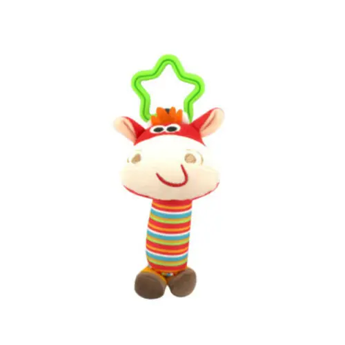 Deer Newest Hot Kids Baby Infant Animal Plush Stroller Crib Pram Rattles Hanging Bell Play Toy Baby Rattles - Цвет: Deer