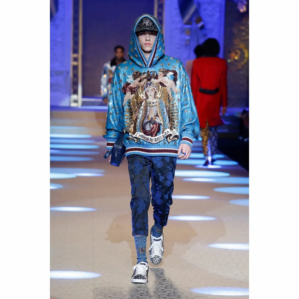 Вышитый бисером блесток Мадонна патчи тканевые нашивки с вышивкой брендовые