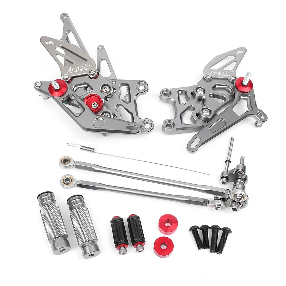 CNC алюминиевый мотоцикл задний тормозной набор подножки Rearset для Honda CBR600RR 2009 2010 2011 2012 2013-серый