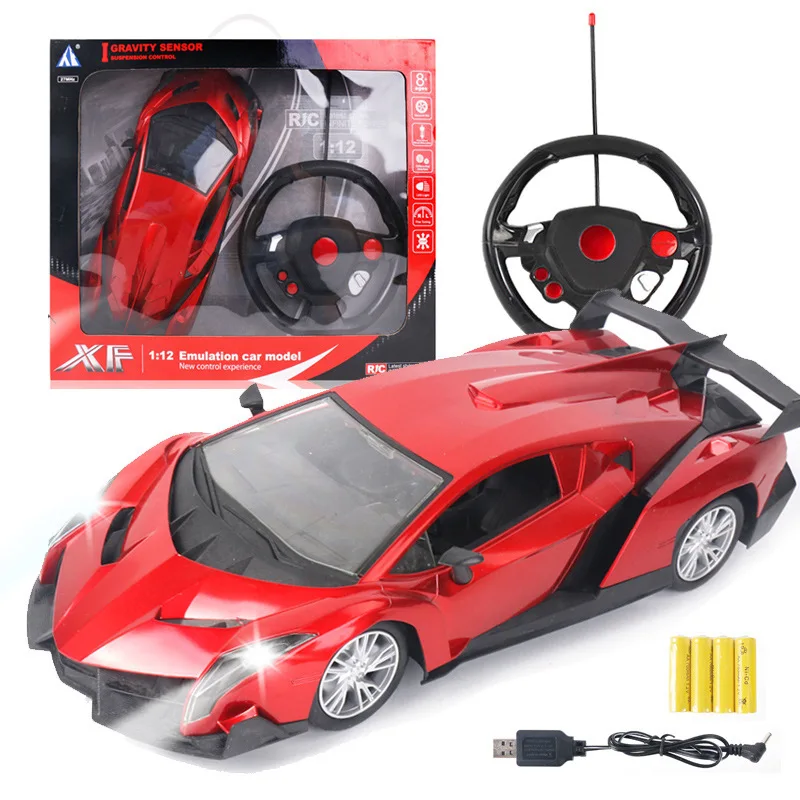 1:12 Rc Дрифт автомобиль супер гоночный автомобиль игрушки для детей машина на радиоуправлении радиоуправляемые машины радиоуправляемые игрушки - Цвет: Светло-серый