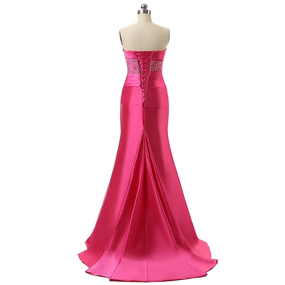 Ruthshen Дешевые Новые длинные серебряные платья русалки без бретелек с бисером для