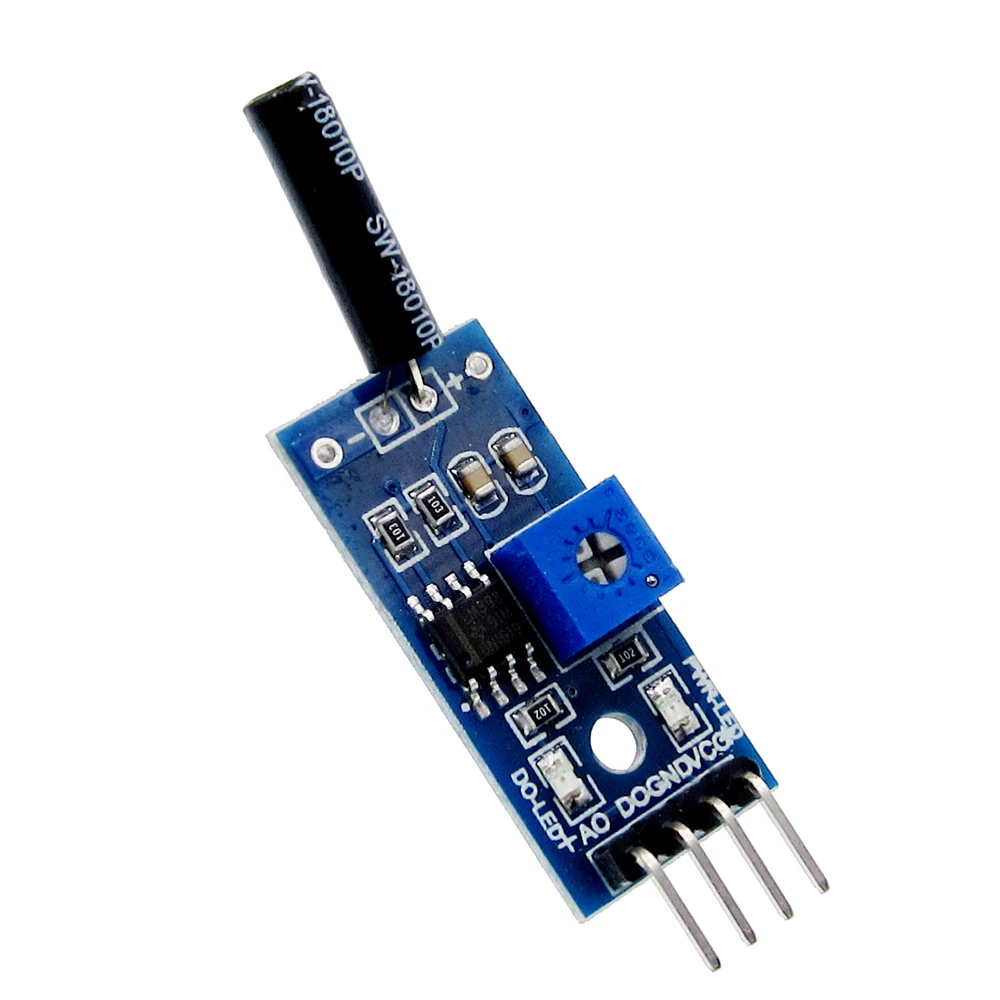 10PCS/LOT Vibration Sensor Module Normally Opened Type SW18010P switch alarm sensor module | Электронные компоненты и