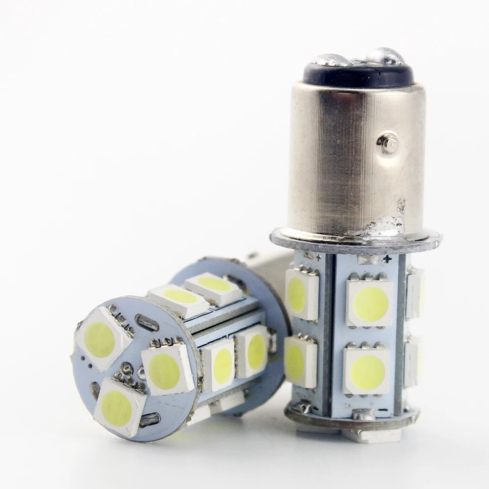 2 шт. 1157 13SMD светодиодный 5050 BAY15D P21/5W двойная нить стоп сигнал лампа задний свет 12 В