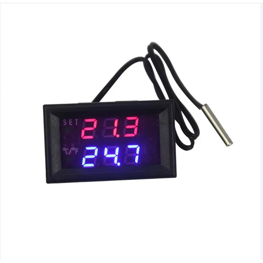 

DC 12V/24V Mini Microcomputer Electronic Thermostat -50-110 Celsius Digital Intelligent Adjustable Temperature Controller 1PC J2