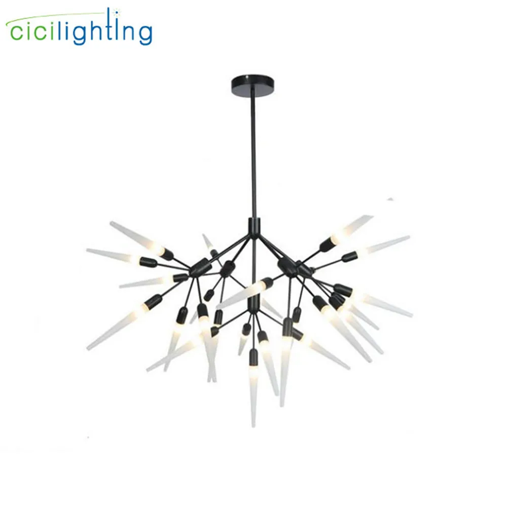 Промышленная ветка черного дерева светодиодные люстры скандинавский
