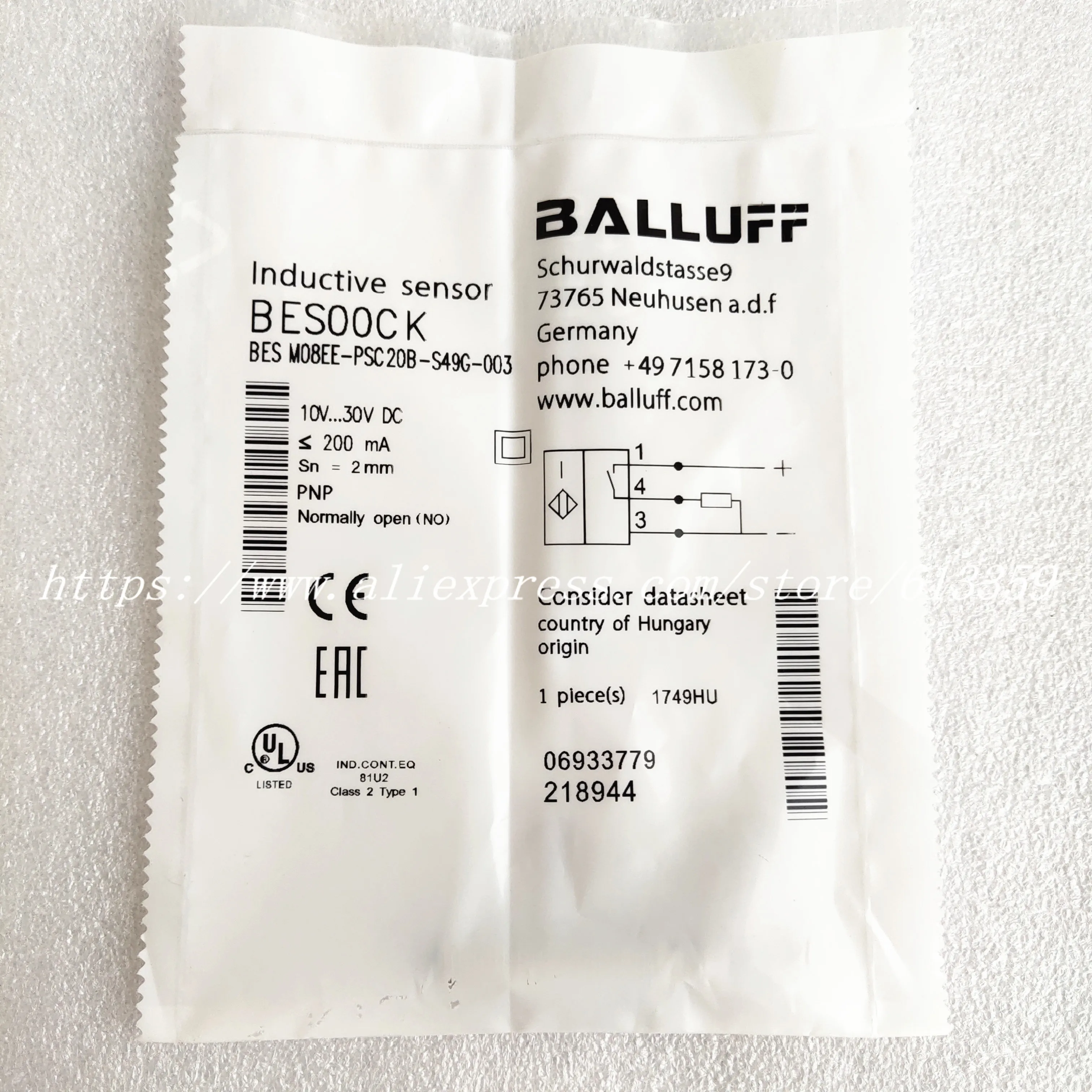 BES M08EE-PSC20B-S49G M08EE-PSC20B-S49G-003 новый высококачественный Бесконтактный переключатель