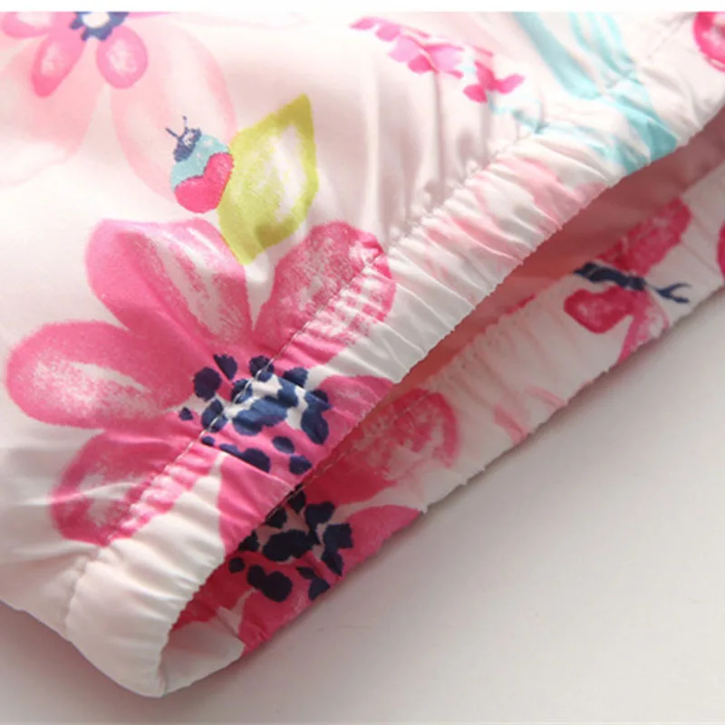 

Baby Kids Girls Jacket 2019 Spring Autumn Flower Print Hooded Windbreaker Coat For Girls Clothes 3 4 5 6 7 8 Years Boys Jackets