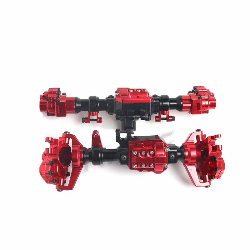 red QYWWRC TRX4 алюминиевый корпус передней и задней портальной оси для 1/10 RC Гусеничный автомобиль Traxxas TRX-4 осями Запчасти для обновления - Цвет: red