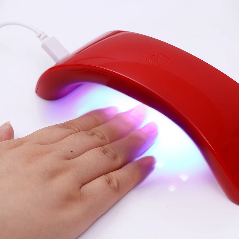 Светодиодная УФ лампа 9 Вт 12 Сушилка для ногтей USB в форме телефона черный красный