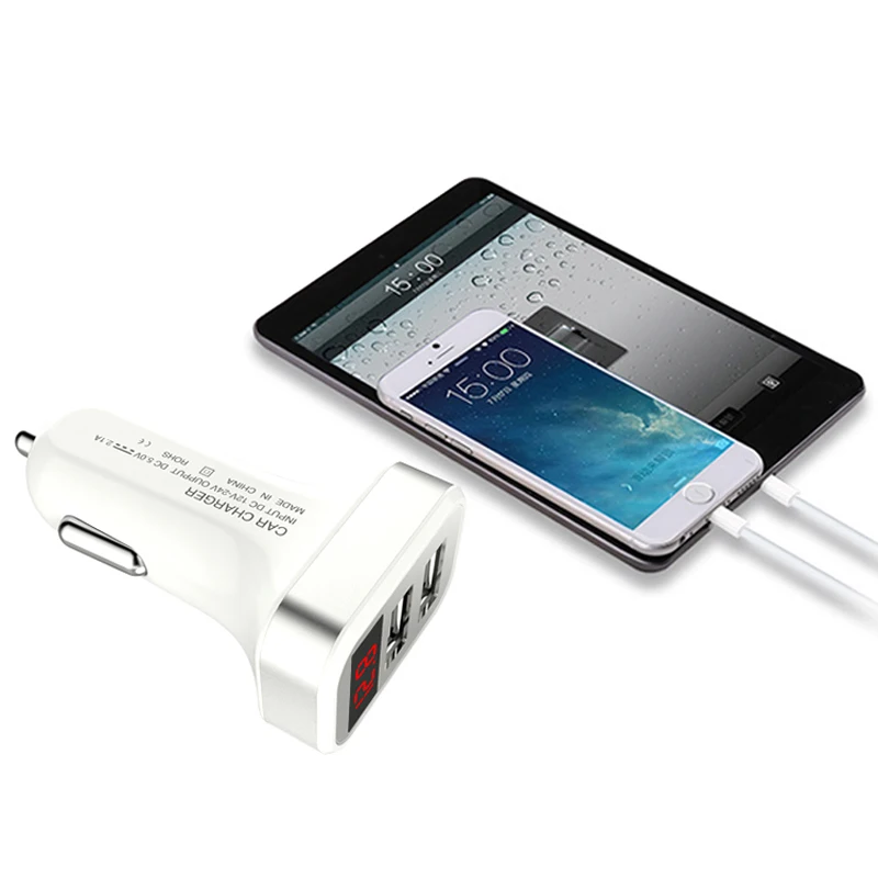 DCAE 2 порта USB выход Автомобильное зарядное устройство 2.4A Макс Быстрая зарядка для