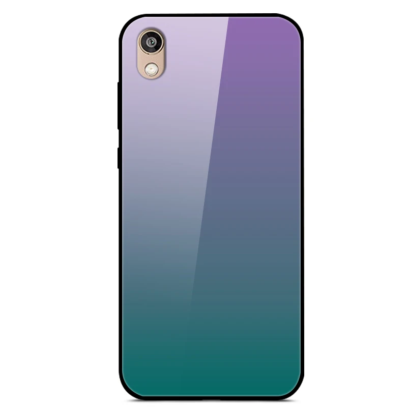 For Honor 8S Glass Case Huawei Honor 8S Case Tempered Gradient Hard Cover Phone Case on For Huawei Honor 8S KSE-LX9 8 S Honor8S