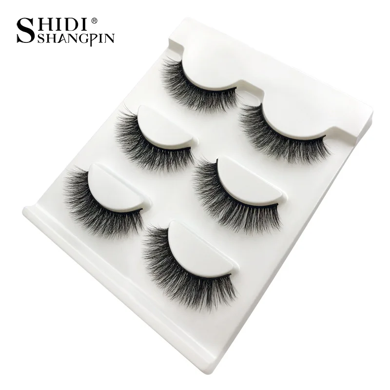 3 пар/кор. 3D норковые ресницы 100% толстые настоящие накладные натуральные ручной