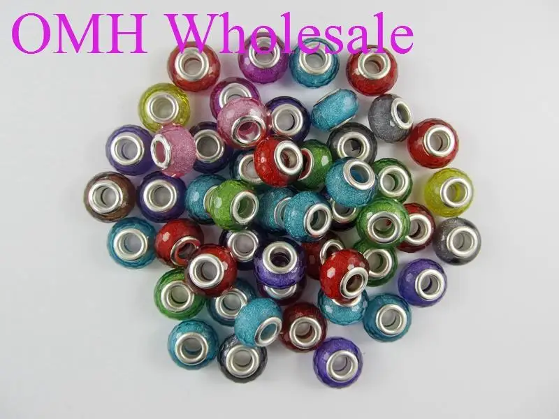 Оптовая продажа 8 шт. аксессуары для ювелирных изделий OMH 14x9 5 стеклянные бусины