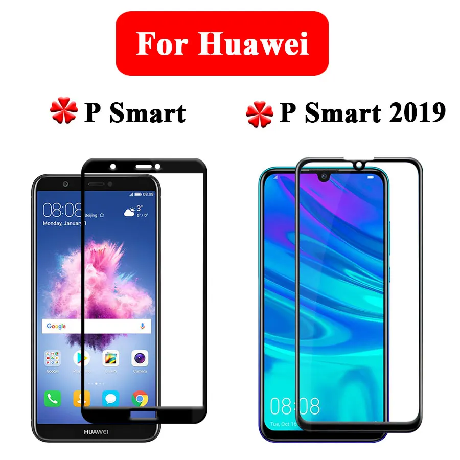 Закаленное стекло для huawei p smart, защитная пленка для экрана psmart, защитная пленка для экрана pi smat glas, cristal smartp armor
