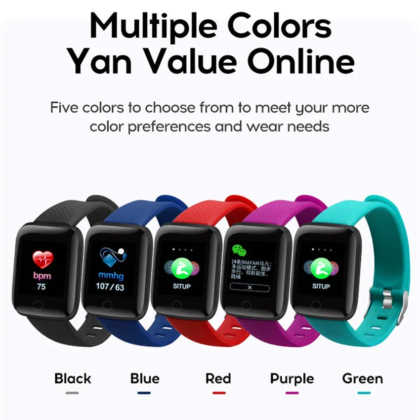 Цвет жизни HR/кровяное давление, умные часы Sportwatch для мужчин/женщин Smartwatch подходит для Apple/Xiao mi/sony VS mi Band 4/B57 дополнительный ремень
