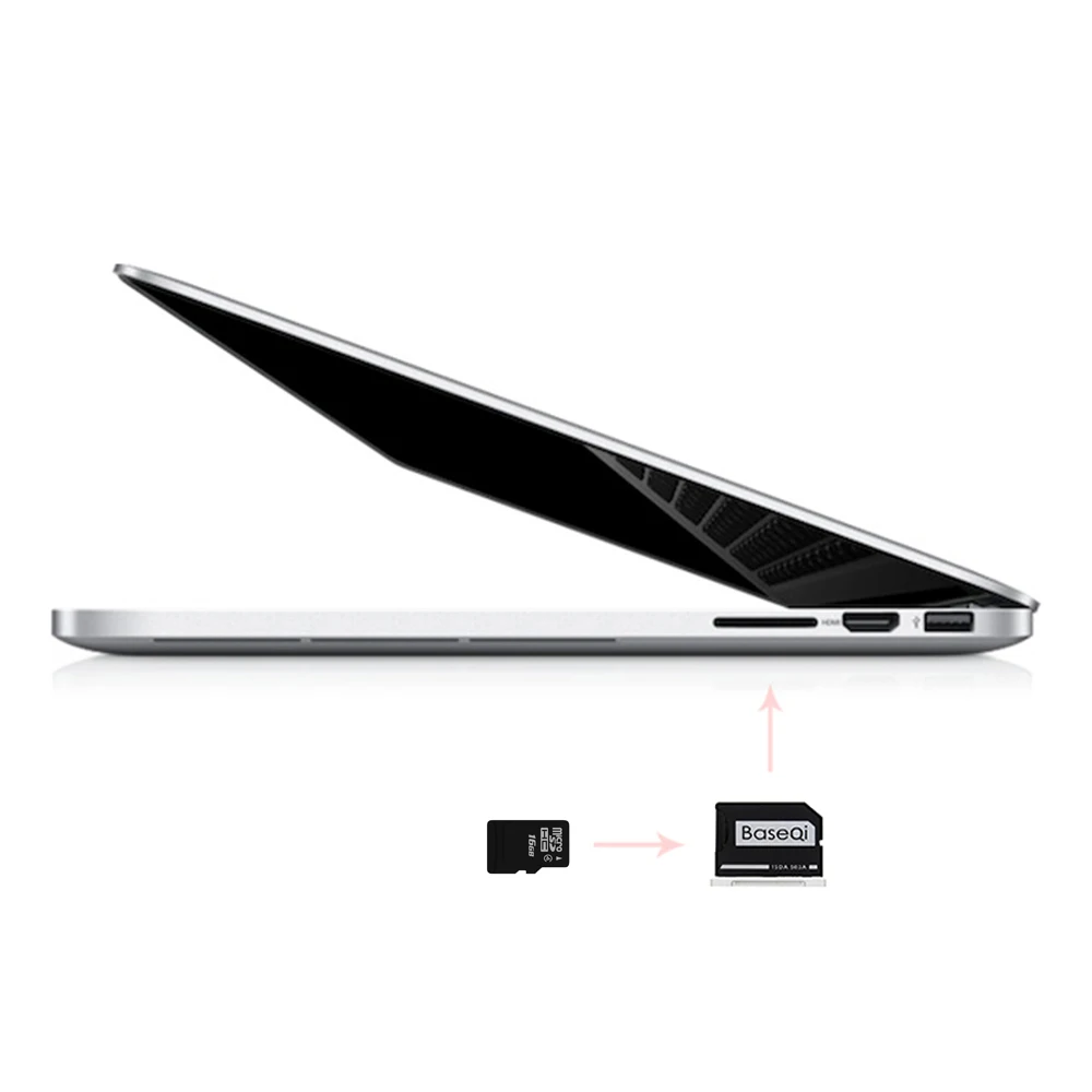 BaseQi алюминиевый Невидимый накопитель Micro SD/TF слот для карт памяти адаптер 15