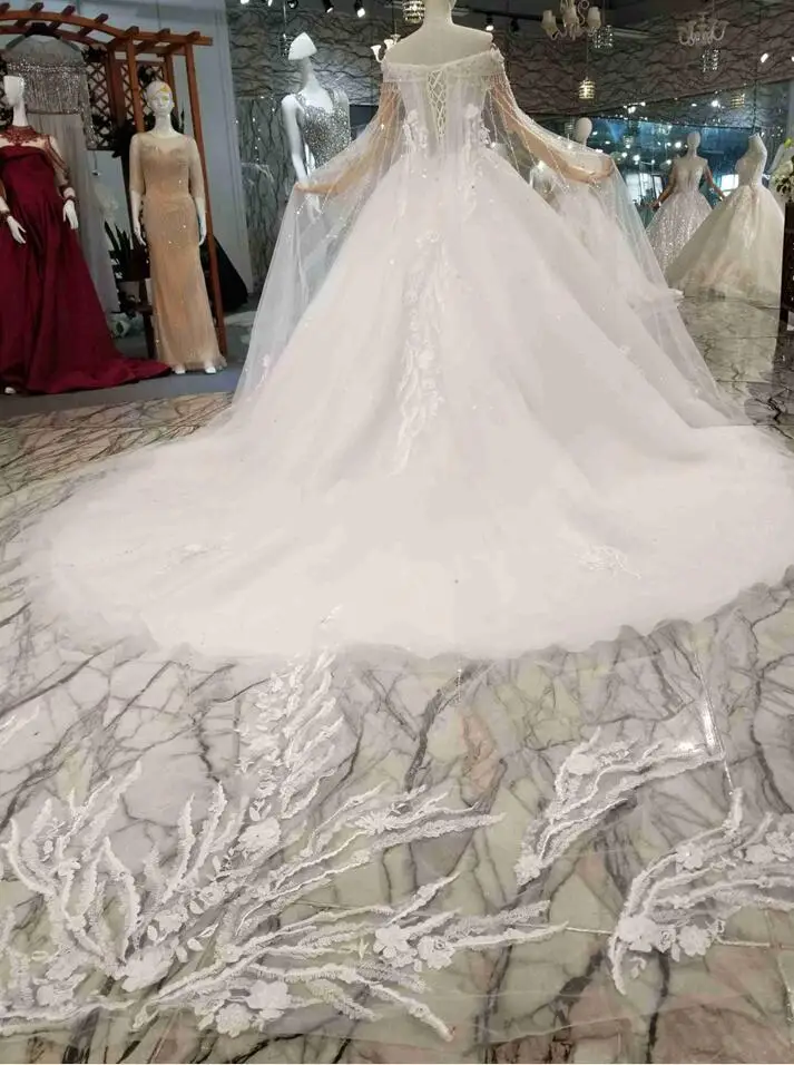 Белый Walk Beside You белые свадебные платья цвета шампанского vestido de noiva размера плюс бальное платье Роскошные кружевные аппликации собора поезд невесты - Цвет: Белый