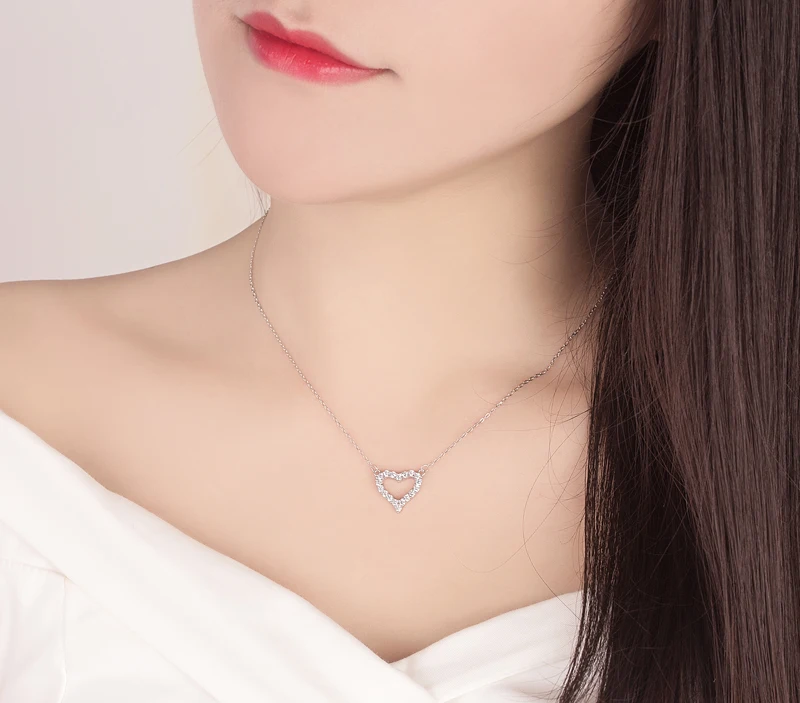 

Truly 925 Sterling Silver Necklace Fashion New Jewelry Heart Pendant Necklaces For Women Gifts,Valentine's Day present