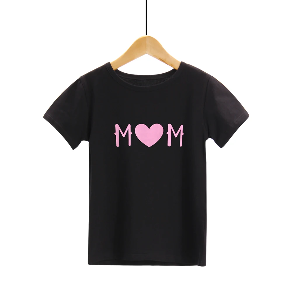 Babyinstar/Одинаковая одежда для мамы и дочки; летняя футболка с короткими рукавами и принтом сердца; Новинка года; Модная одежда для семьи - Цвет: Mum
