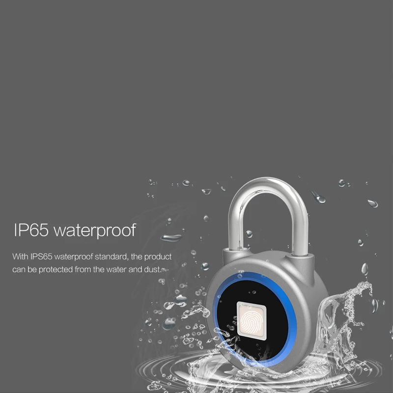 Мини USB Bluetooth смарт замок со сканером отпечатков пальцев IP65 водонепроницаемый