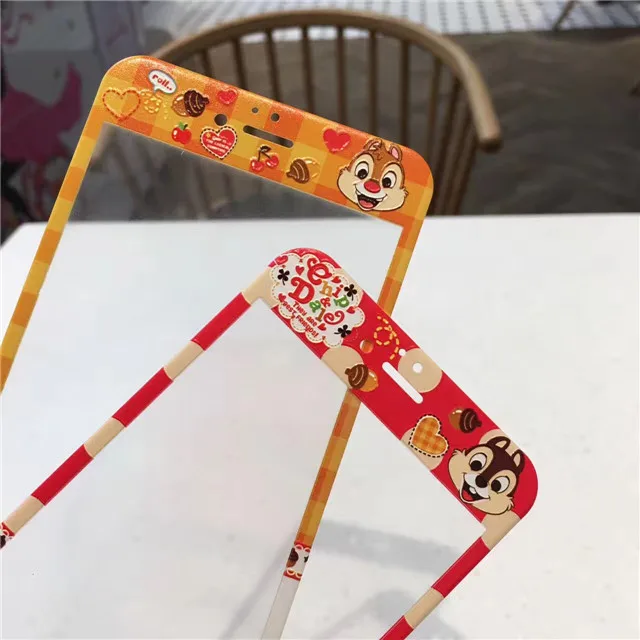 Мультяшный ПК+ ТПУ чехол для телефона iphone 6 6s 7 plus 8+ 3D 9H Защитная пленка для экрана из закаленного стекла