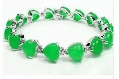 

Beautiful Jewellery Green Jade Heart Bracelet