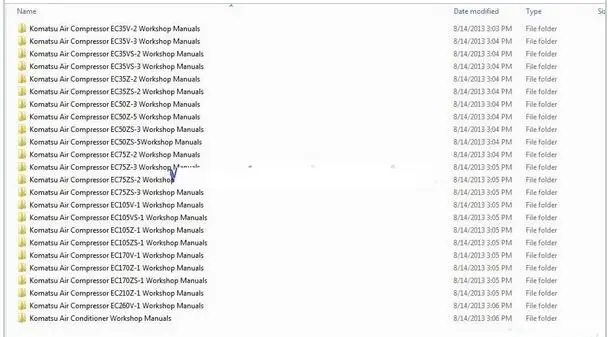 Руководство по эксплуатации на воздушном компрессоре Komatsu и мастерской для