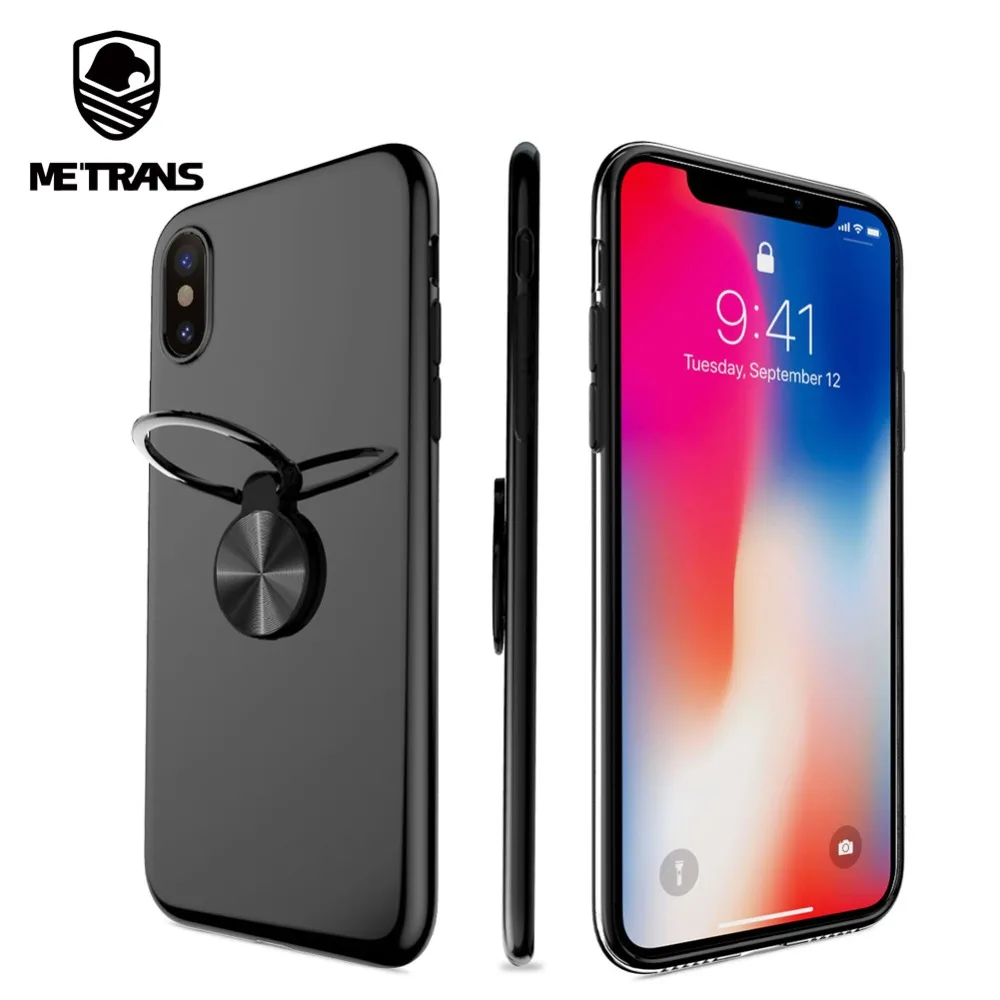 Магнитный автомобильный чехол Metrans для iPhone X XS чехлы-держатели Ультратонкий Стенд