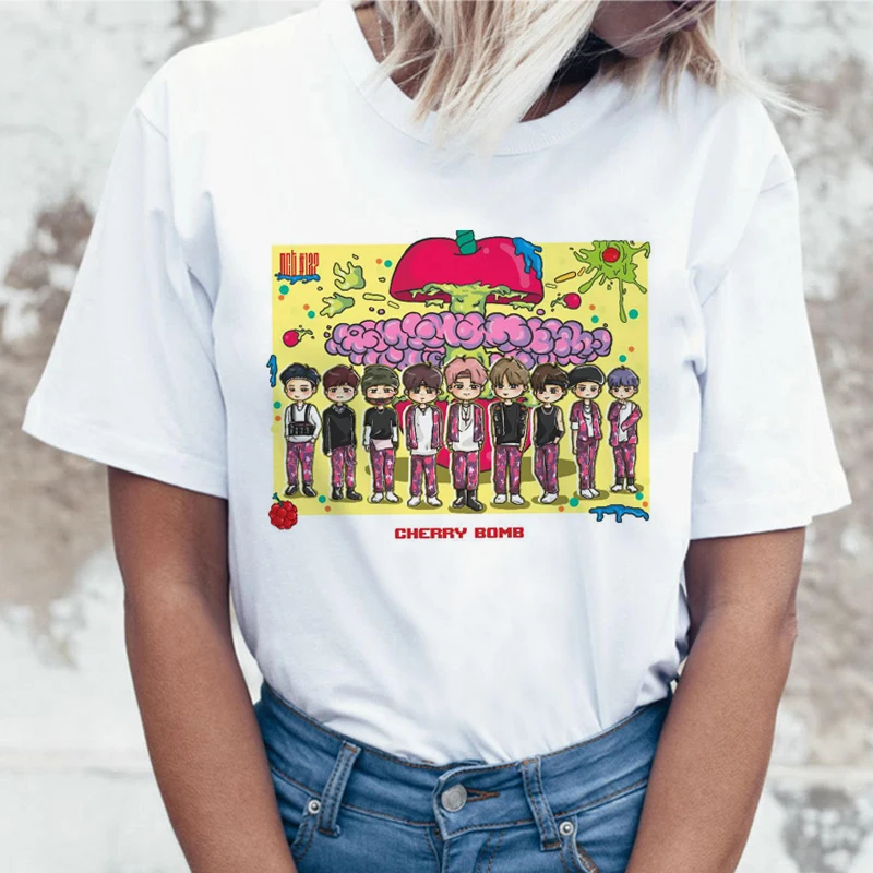 Nct127 модная графическая Женская Футболка Harajuku Ullzang 90s футболка корейский стиль идолы футболка Повседневная летняя хип-хоп Футболка женская