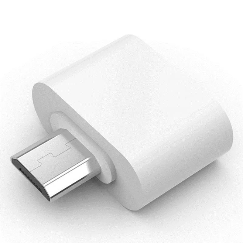 White Мини Micro USB к USB OTG адаптер для samsung htc LG sony телефон планшетный ПК Sd Tf Card Reader Microusb к Usbc Женский конвертер - Цвет: White