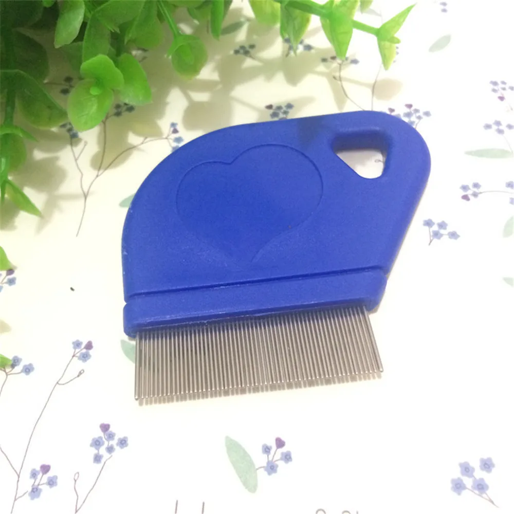 Нержавеющая сталь собака гребень с Пластик ручки чтобы держать Уход за лошадьми