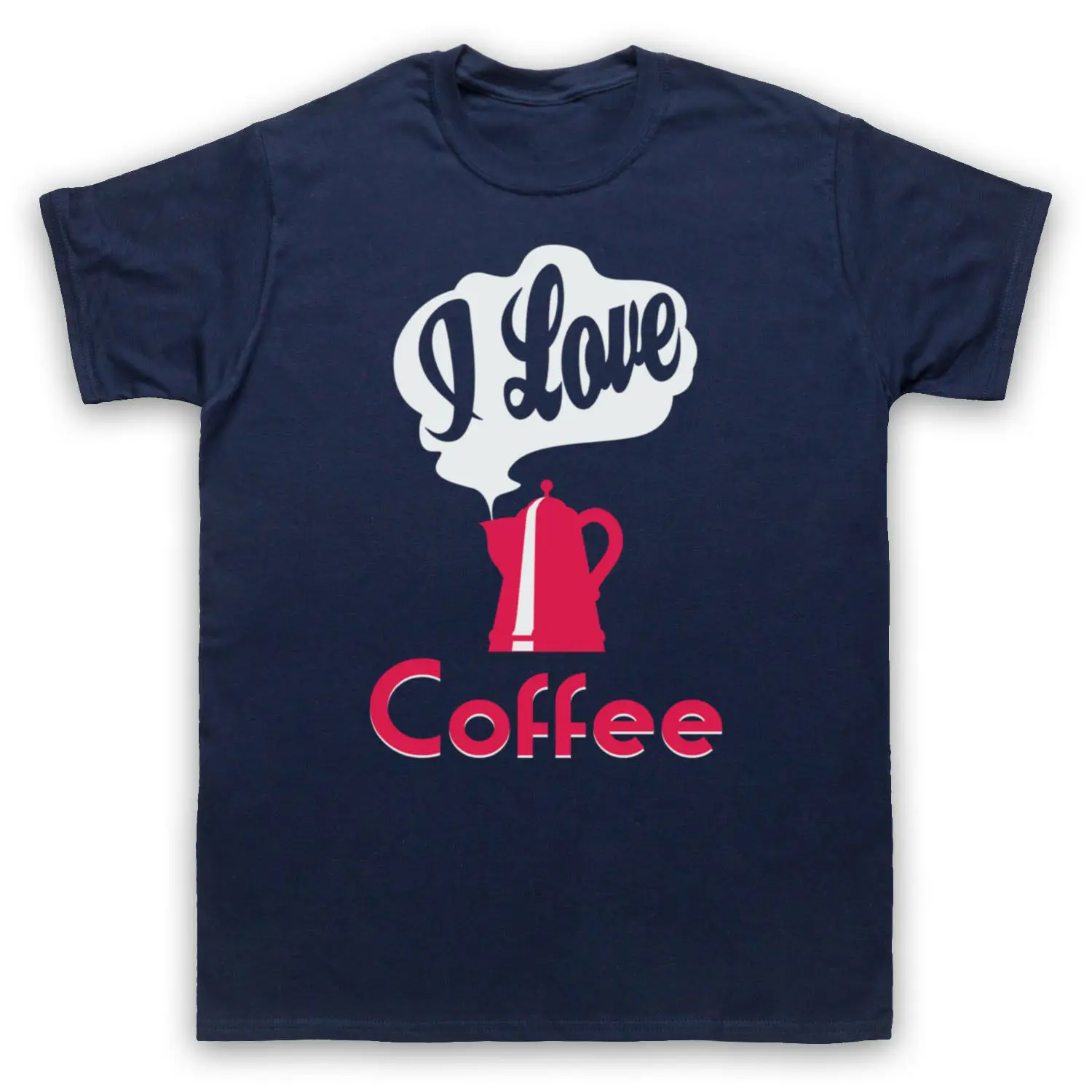 Мужские летние повседневные футболки с коротким рукавом и надписью I Love Coffee |