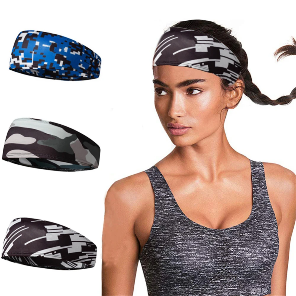 Спортивная повязка на голову противоскользящая для йоги бега езды велосипеде