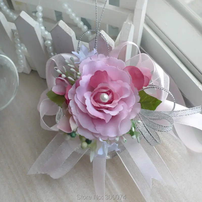 Декоративный цветок для запястья невесты из искусственого шолка|artificial flowers|artificial