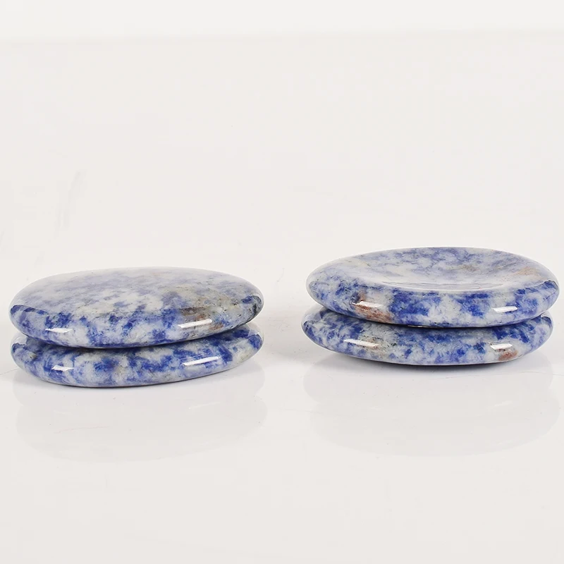 Натуральный камень для большого пальца содалит овальные пальмовые камни