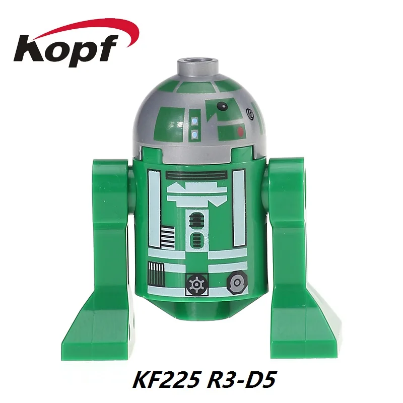 KF225 Without Box Wars Робот мини BB8 BB-8 с черный красный серый синий Цвет R2D2 с подносом R3-D5 строительные блоки Детский подарок игрушки D1000 - Цвет: KF225 Without Box