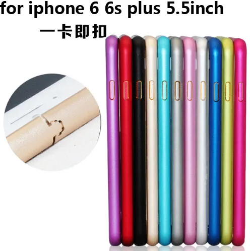 Ультра тонкий металлический алюминиевый каркас бампер чехол для Apple iphone 6 6s plus 5,5 дюймов тонкий противоударный Бампер Защитный чехол s