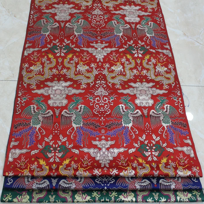 Antique cheongsam Mongolia gown Tibetan costume stage film and television decoration hand jacquard brocade fabric | Дом и сад