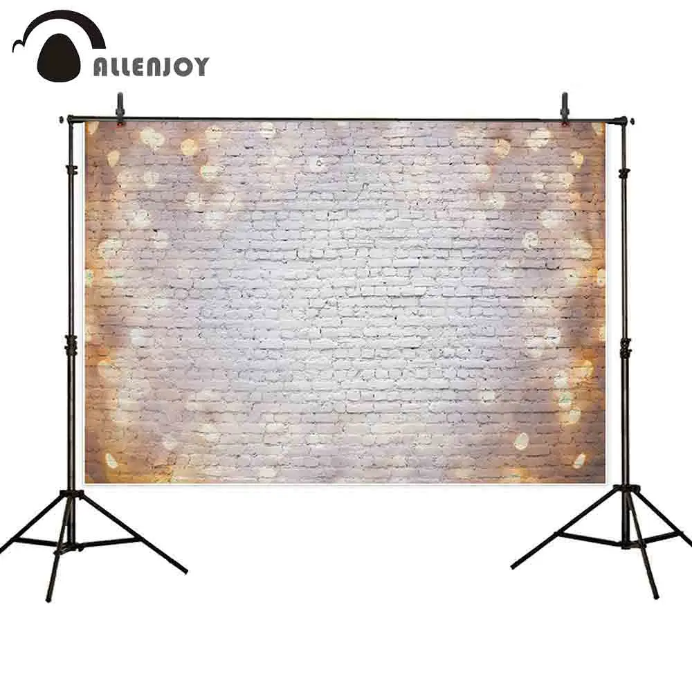 Allenjoy фон для фотосъемки с блестками боке белый винтажный кирпичная стена фото