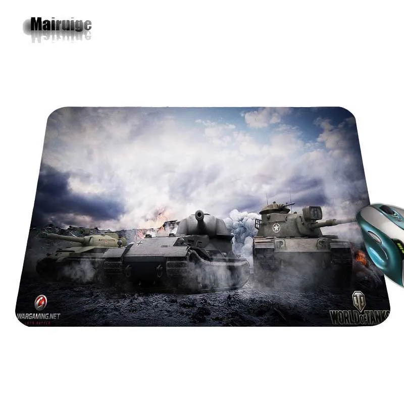 29x25cm Крутой Мир танков фоновый узор Удобная Нескользящая Накладка для оптической игры скорость украшения вашего стола нескользящая резиновая коврик для мыши - Цвет: 29x25cm