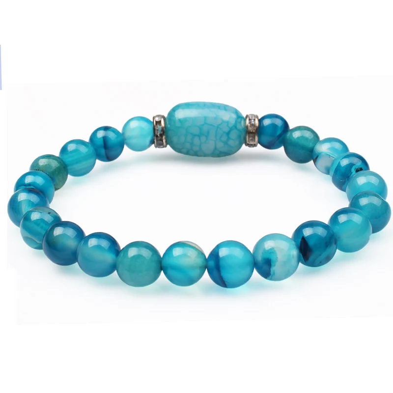 Женский пляжный браслет из натурального камня 8 цветов 2017|strand bracelets|natural stone