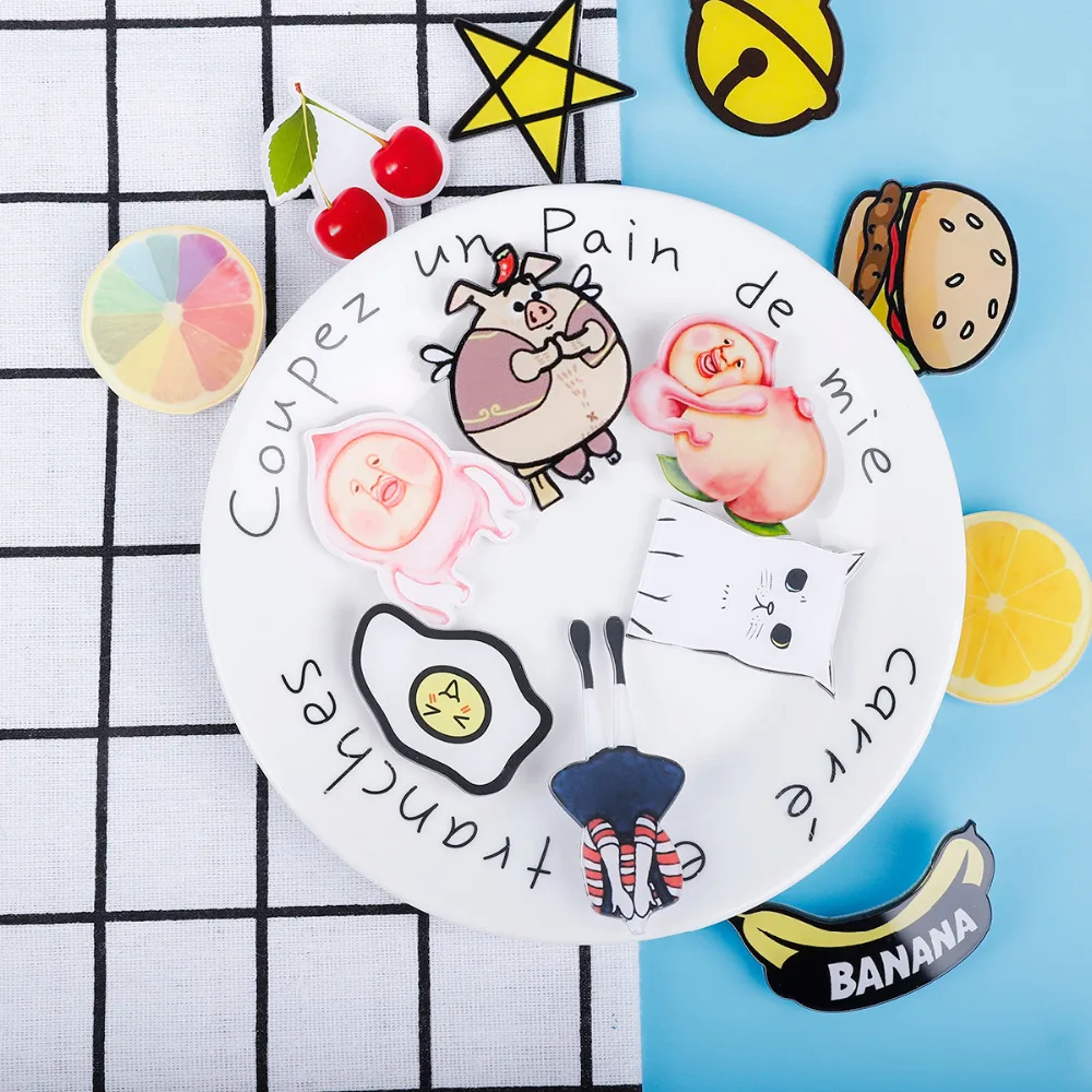 1 шт. Harajuku значок акриловая брошь значки с героями мультфильмов для одежды на