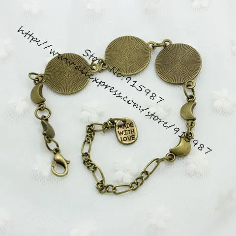 Милый Колокольчик 5 шт. винтажный круглый кабошон с Луной 16 мм Античная бронзовая