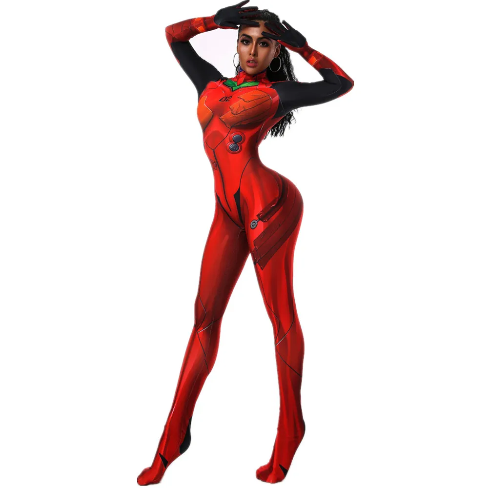 Костюм для косплея NEON GENESIS EVANGELION Asuka Langley Sohryu костюм зентай с 3D принтом