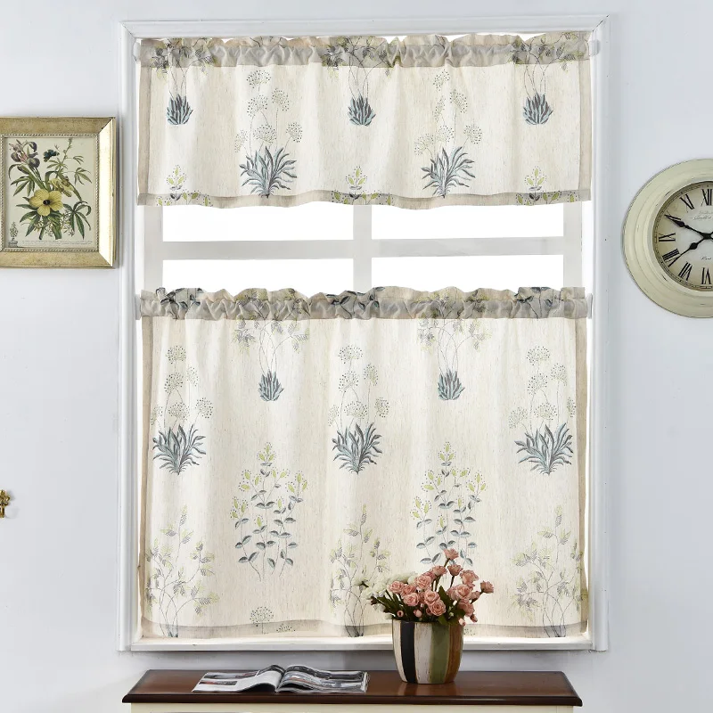 Короткие шторы NAPEARL с принтом для кухни льняные ткани современное раннее