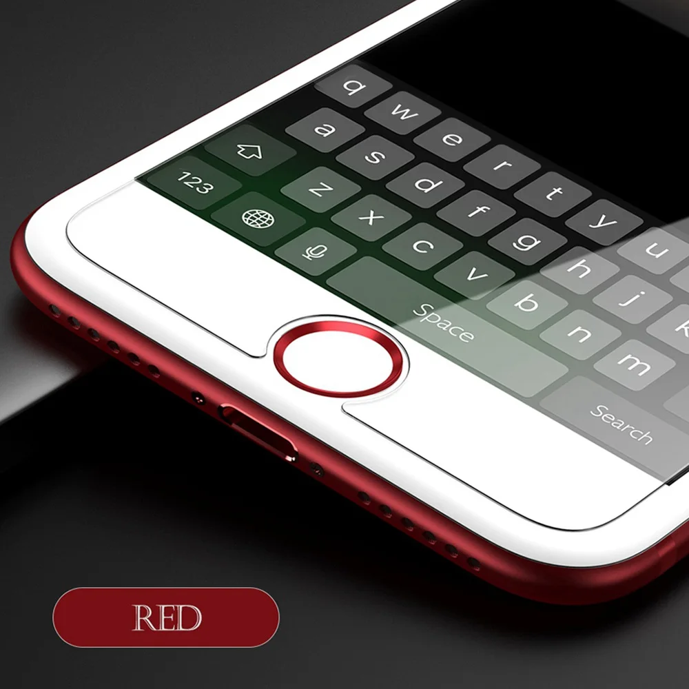 Red Универсальный кнопку домой Стикеры для apple iphone 8 7 6 plus 5 отпечатков пальцев Touch ID анти пот Экран протектор для iPad Air 2 3 4 наклейки на телефон наклейка на телефон наклейки для телефона Наклейки на телефон - Цвет: Red