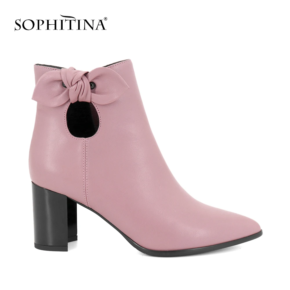 SOPHITINA /Хит продаж 2019г. Женские ботильоны из натуральной кожи. Дизайнерские