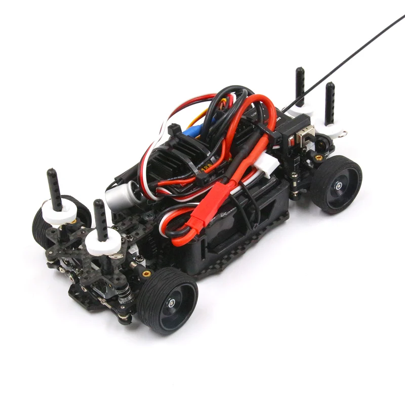 FATJAY MINI-Q 1/28 ARR RTR бесщеточная модернизация леопарда LBA1625 двигатель 18A ESC на дороге из углеродного волокна гоночный Радиоуправляемый автомобиль