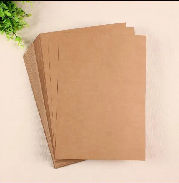 

21*29.7cm A4 Brown Kraft Paper 120GSM, 100 Sheets Blank Kraft Paper A4